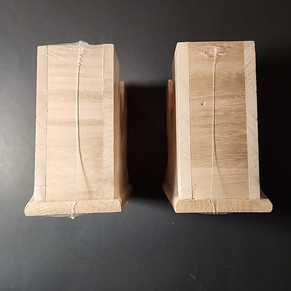 Wooden Coasters with Holder Undecorated for Crafting